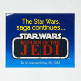 Vintage Kenner Star Wars Paper Kenner Return of the Jedi Mailer Insert