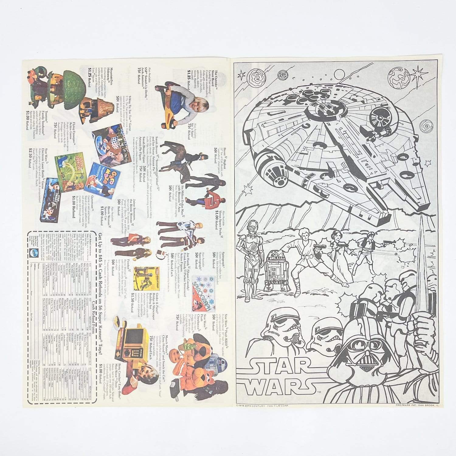 Vintage Kenner Star Wars Paper Kenner Toys Cash Refund Insert - Star Destroyer (1978)