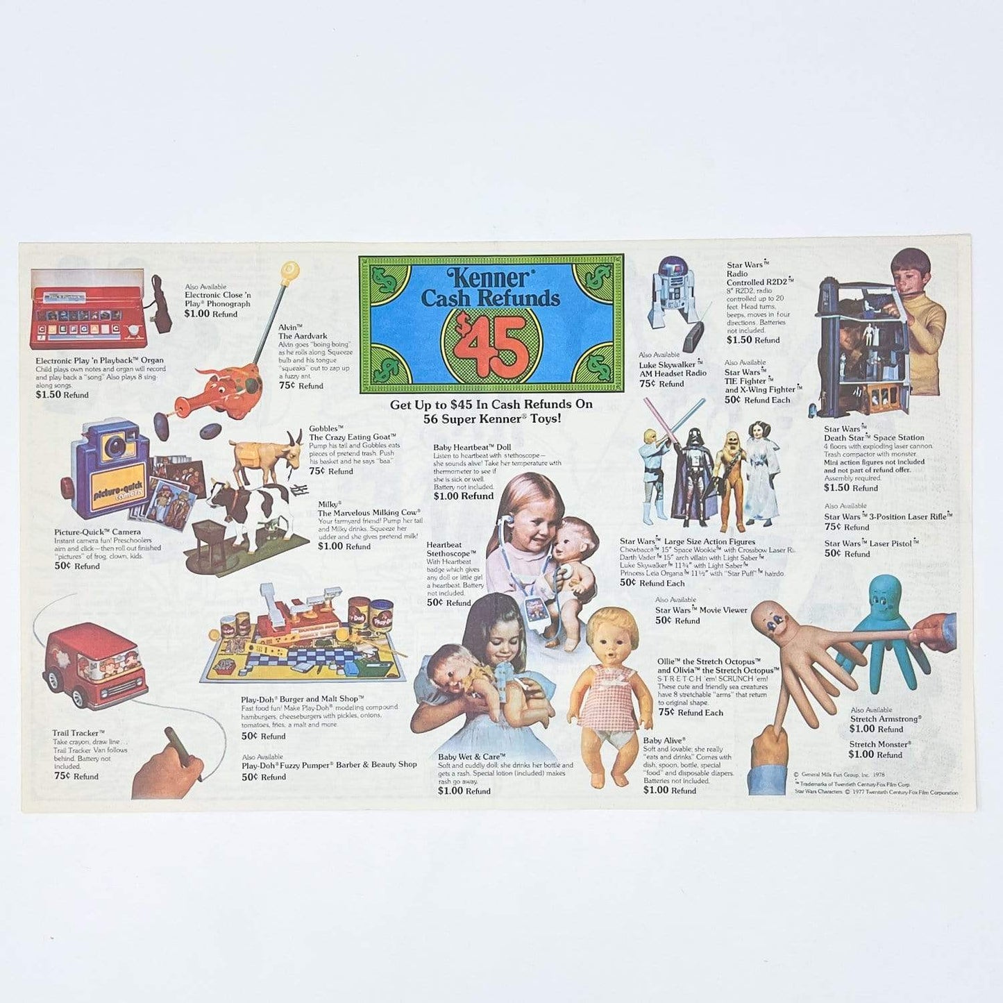 Vintage Kenner Star Wars Paper Kenner Toys Cash Refund Insert - Star Destroyer (1978)