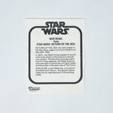 Vintage Kenner Star Wars Paper Nien Nunb Mail-Away Insert