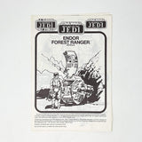 Vintage Kenner Star Wars Paper ROTJ Endor Forest Ranger Mini-Rig Instructions - Tri-Logo