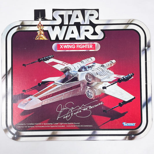 Vintage Kenner Star Wars Paper Swearingen Autographed X-Wing Box Front