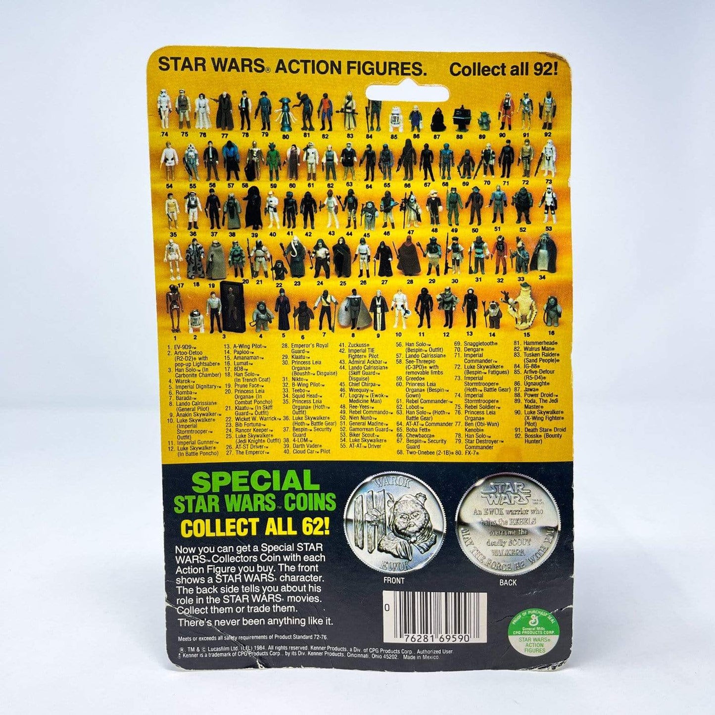 Vintage Kenner Star Wars Toy Paploo POTF 92-back  - Mint on Card