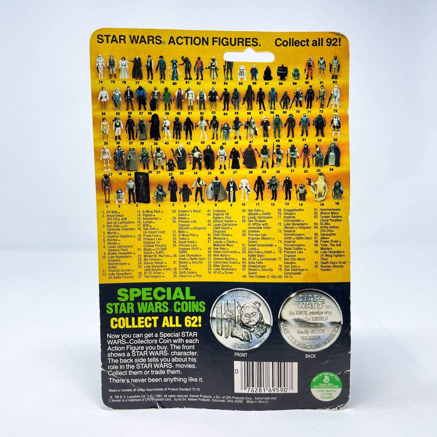 Vintage Kenner Star Wars Toy Paploo POTF 92-back  - Mint on Card