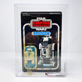 Vintage Kenner Star Wars Toy R2-D2 ESB 41D-back  - MOC AFA 75