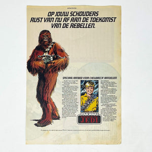 Vintage Meccano Star Wars Ads Clipper Chewbacca Bandolier Print Ad - Belgium (1984)