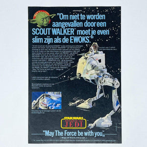 Vintage Meccano Star Wars Ads Clipper ROTJ AT-ST Print Ad - Belgium (1983)