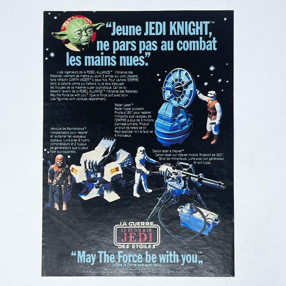 Vintage Meccano Star Wars Ads Copy of Meccano ROTJ ESB Mini-Rigs Print Ad - France (1983)