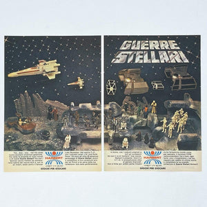 Vintage Meccano Star Wars Ads Harbert Diorama Print Ad - TIE Fighters - Italy (1978)