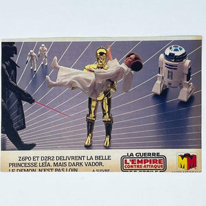 Vintage Meccano Star Wars Ads Meccano ESB Story Print Ad - 3PO & Leia - France (1983)