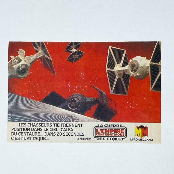 Vintage Meccano Star Wars Ads Meccano ESB Story Print Ad - More X-Wings & TIEs - France (1980)