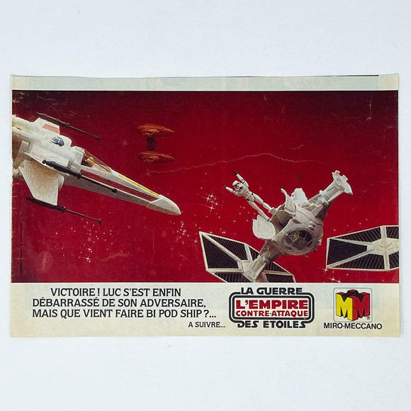 Vintage Meccano Star Wars Ads Meccano ESB Story Print Ad - Stormy TIE - France (1980)