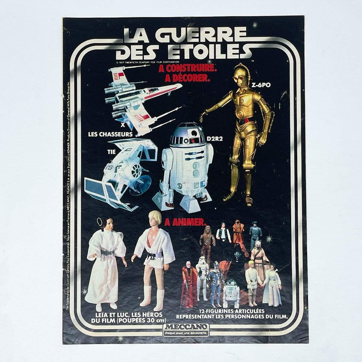 Vintage Meccano Star Wars Ads Meccano Star Wars Models & Figures Print Ad - France (1978)