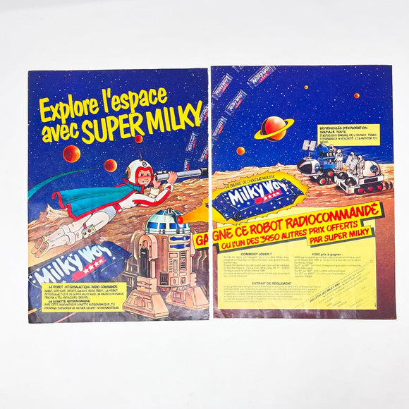 Vintage Meccano Star Wars Ads Super Milky R2-D2 Print Ad - France (1981)