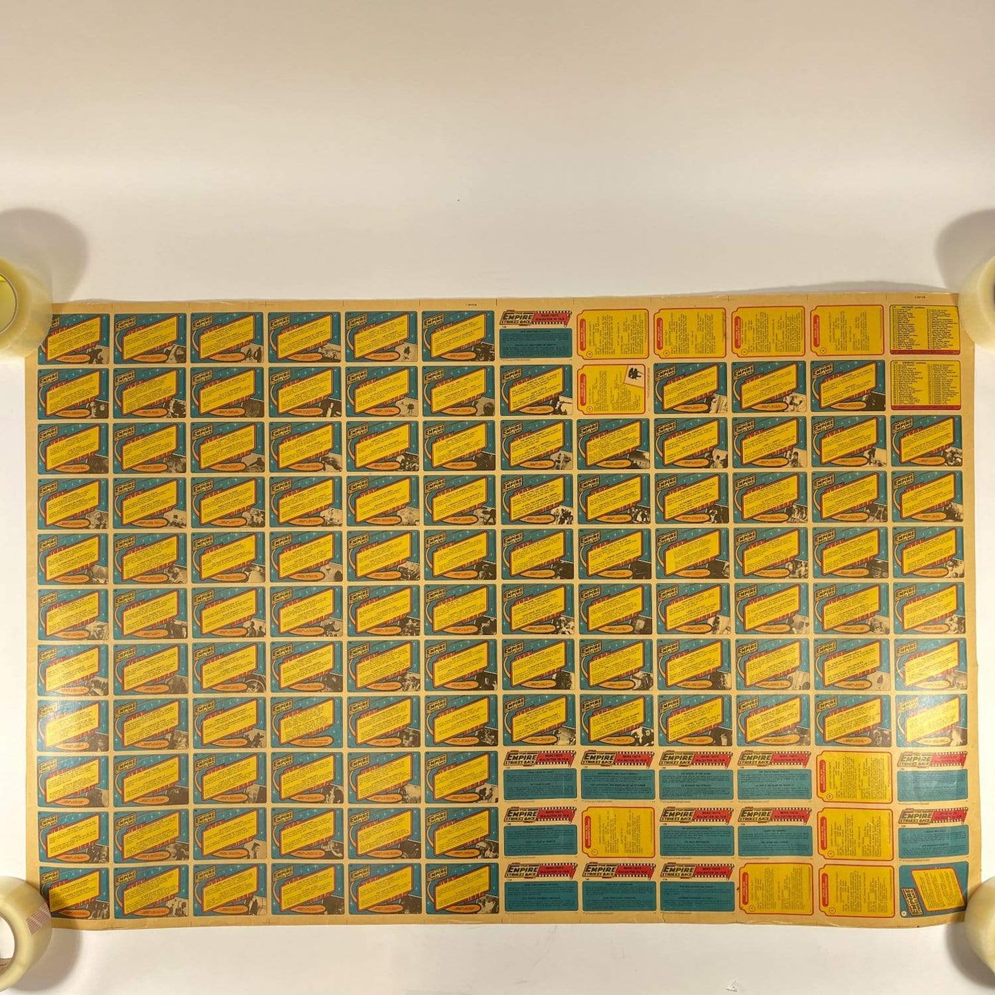 Vintage O-Pee-Chee Star Wars Trading Cards O-Pee-Chee Empire Strikes Back Series 1 - Uncut Sheet