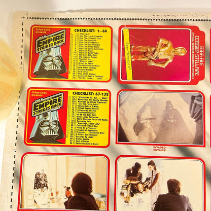 Vintage O-Pee-Chee Star Wars Trading Cards O-Pee-Chee Empire Strikes Back Series 1 - Uncut Sheet