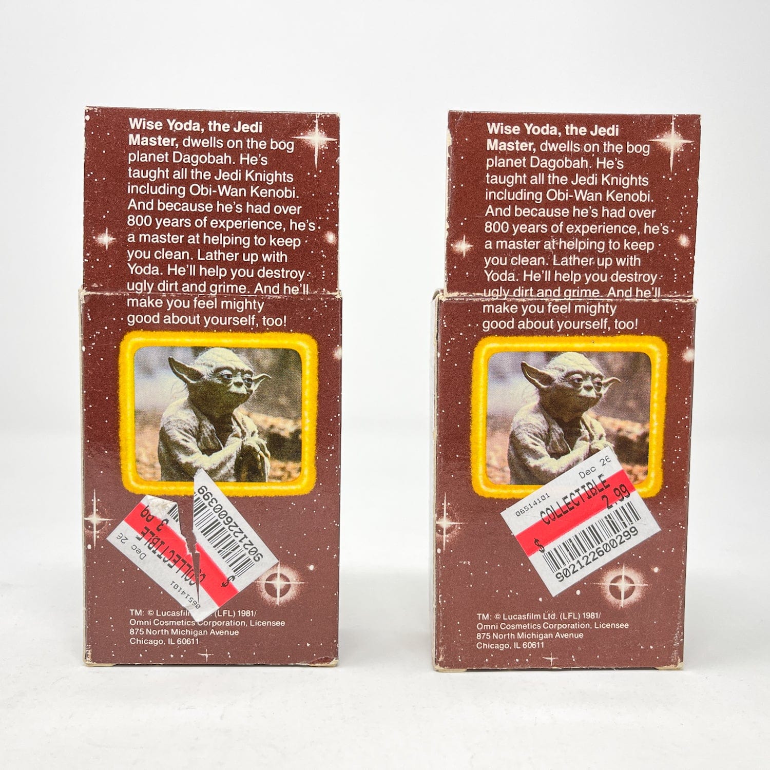 Vintage Omni Cosmetics Star Wars Non-Toy Yoda Soap Bar MIB - Omni Cosmetics