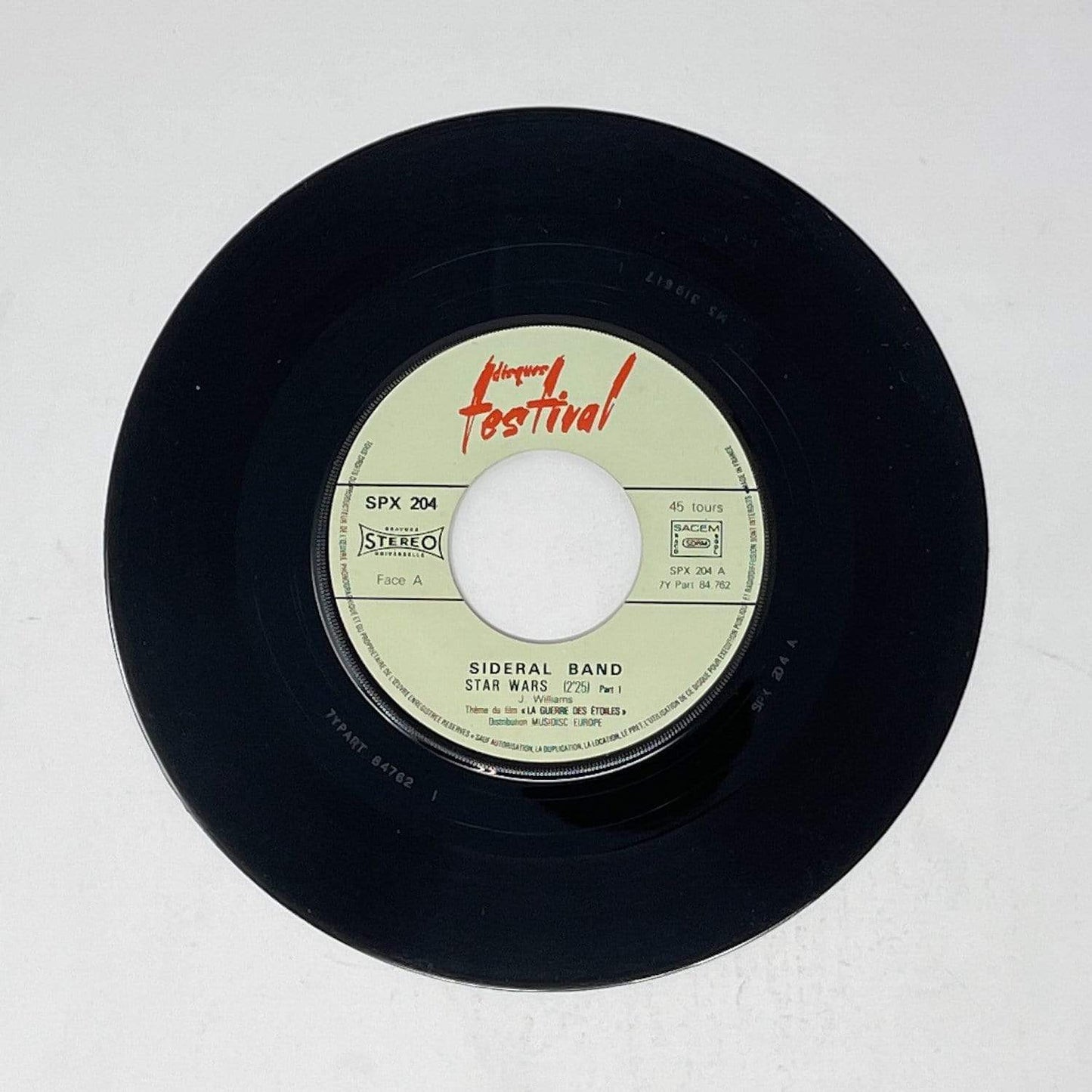 Vintage Other Star Wars Non-Toy Star Wars Main Theme 7" Record - France (1978)