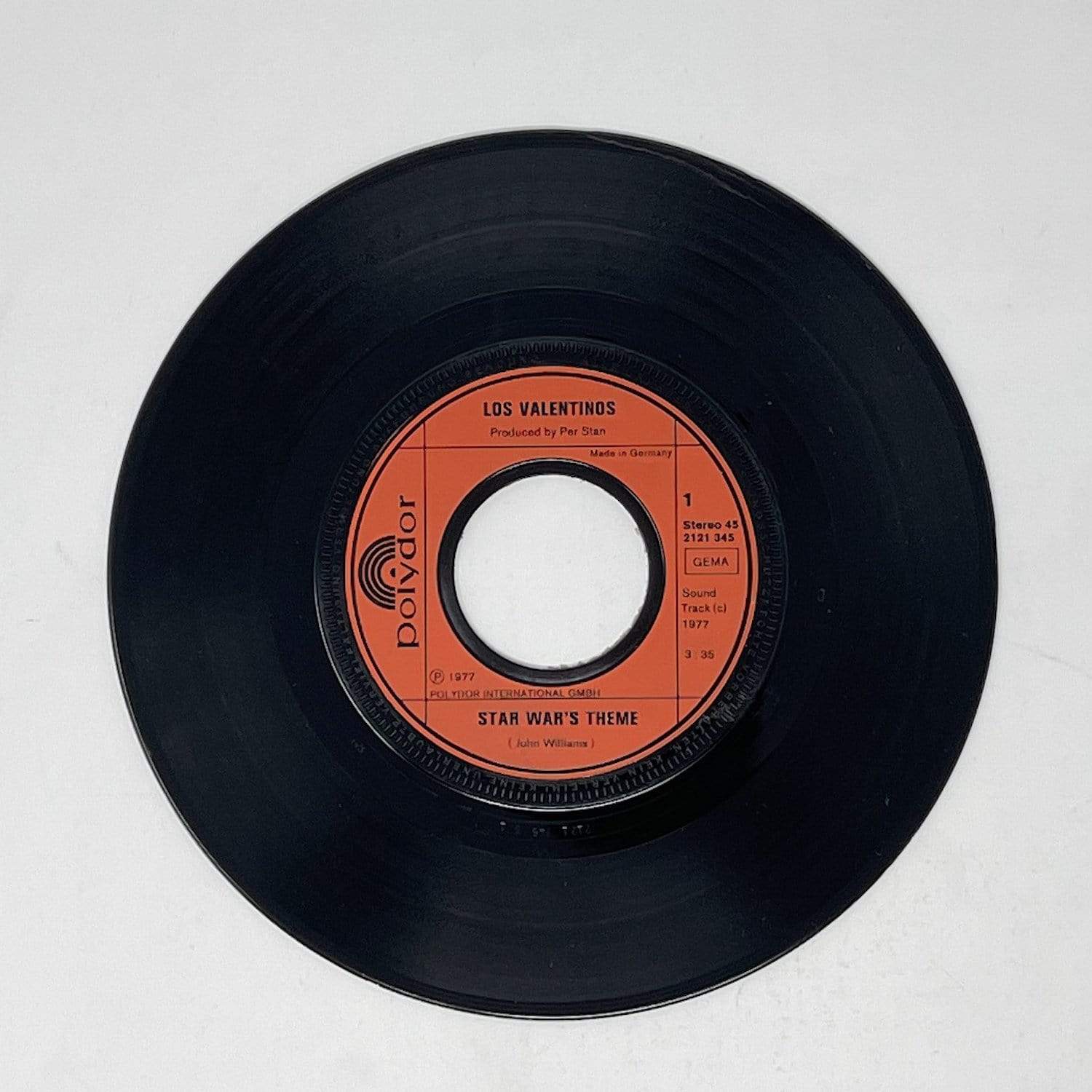 Vintage Polydor Star Wars Non-Toy Star Wars Theme Los Valentinos 7" Record - Germany (1986)