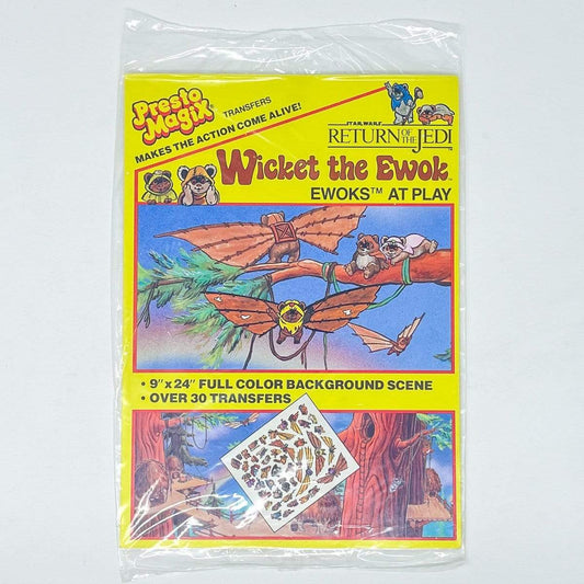 Vintage Presto Magix Star Wars Non-Toy Presto Magix Transfer Wicket The Ewok SEALED - Ewoks At Play (1983)