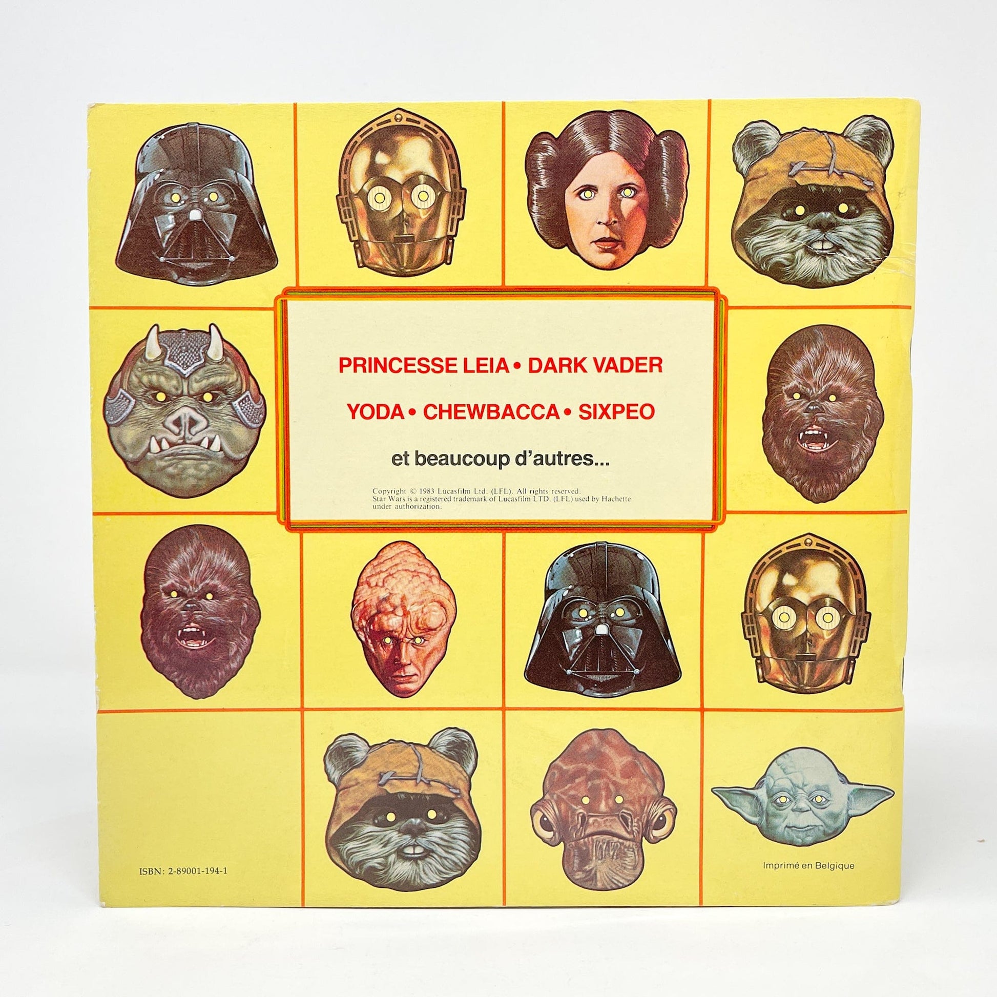 Vintage Random House Star Wars Non-Toy Star Wars Book of Masks - French