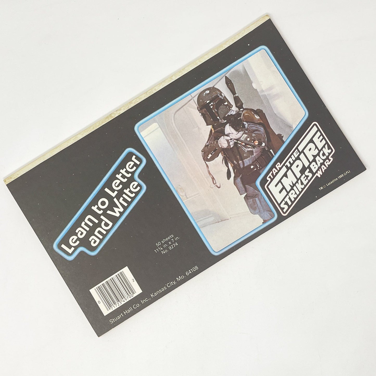 Vintage Stuart Hall Star Wars Non-Toy Boba Fett ESB Learn to Letter Notebook - Unused