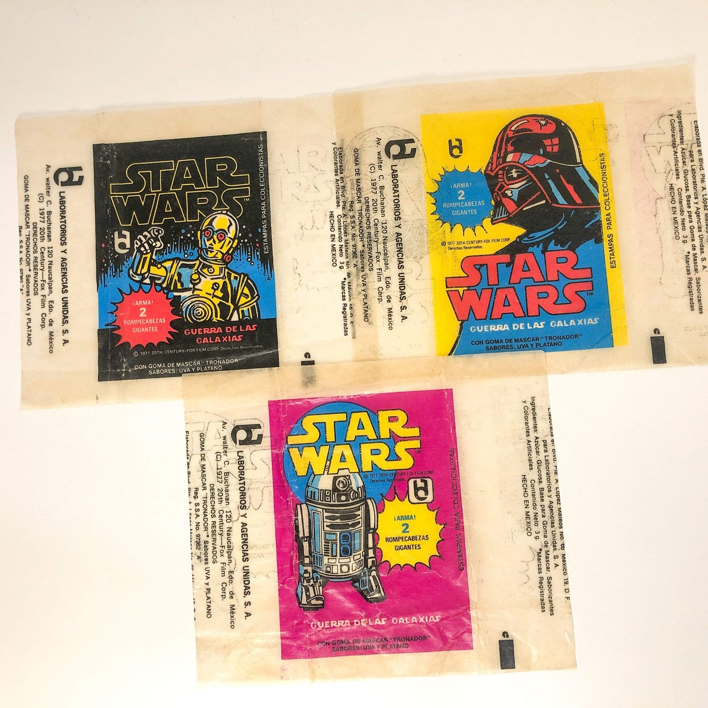 Mexican Guerra De Las Galaxias Star Wars Wax Packs