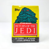 Vintage Topps Star Wars Trading Cards Topps Return of the Jedi Series 1 SEALED Pack - Jabba the Hutt