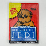 Vintage Topps Star Wars Trading Cards Topps Return of the Jedi Series 2 SEALED Pack - Baby Ewok