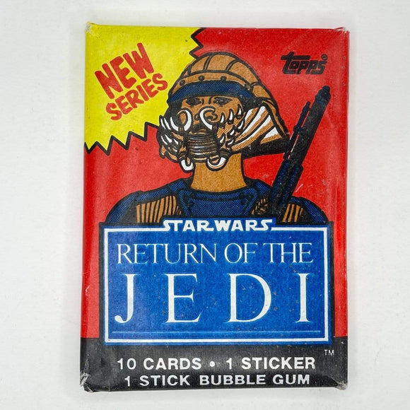 Vintage Topps Star Wars Trading Cards Topps Return of the Jedi Series 2 SEALED Pack - Lando Skiff