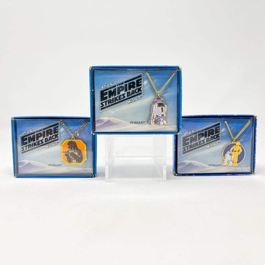 Vintage Wallace Berrie Star Wars Non-Toy Empire Strikes Back Pendant Necklaces in Box (1980)