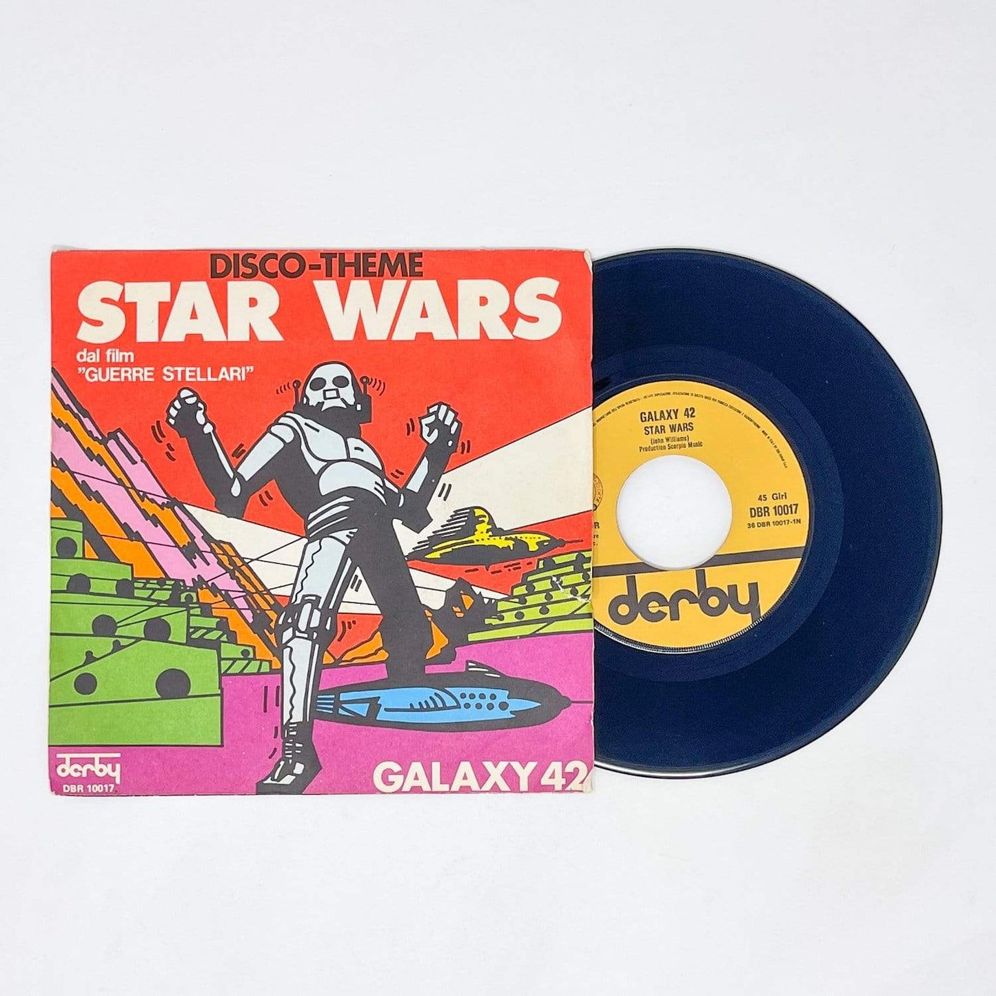 Vintage Zafiro Star Wars Non-Toy Star Wars Disco Theme 7" Record - Galaxy 42 - Italy (1977)